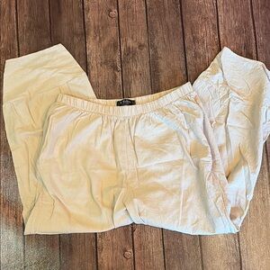 I Retro Cotton Blend Elastic Waist Casual Pants Sz M